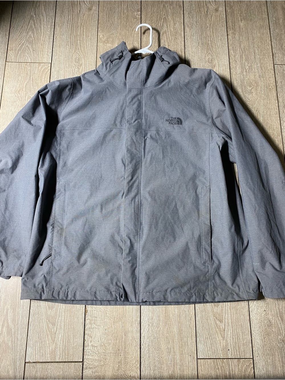 The North Face Men's Venture 2 Rain Jacket Grey Waterproof Hooded Shell XXL